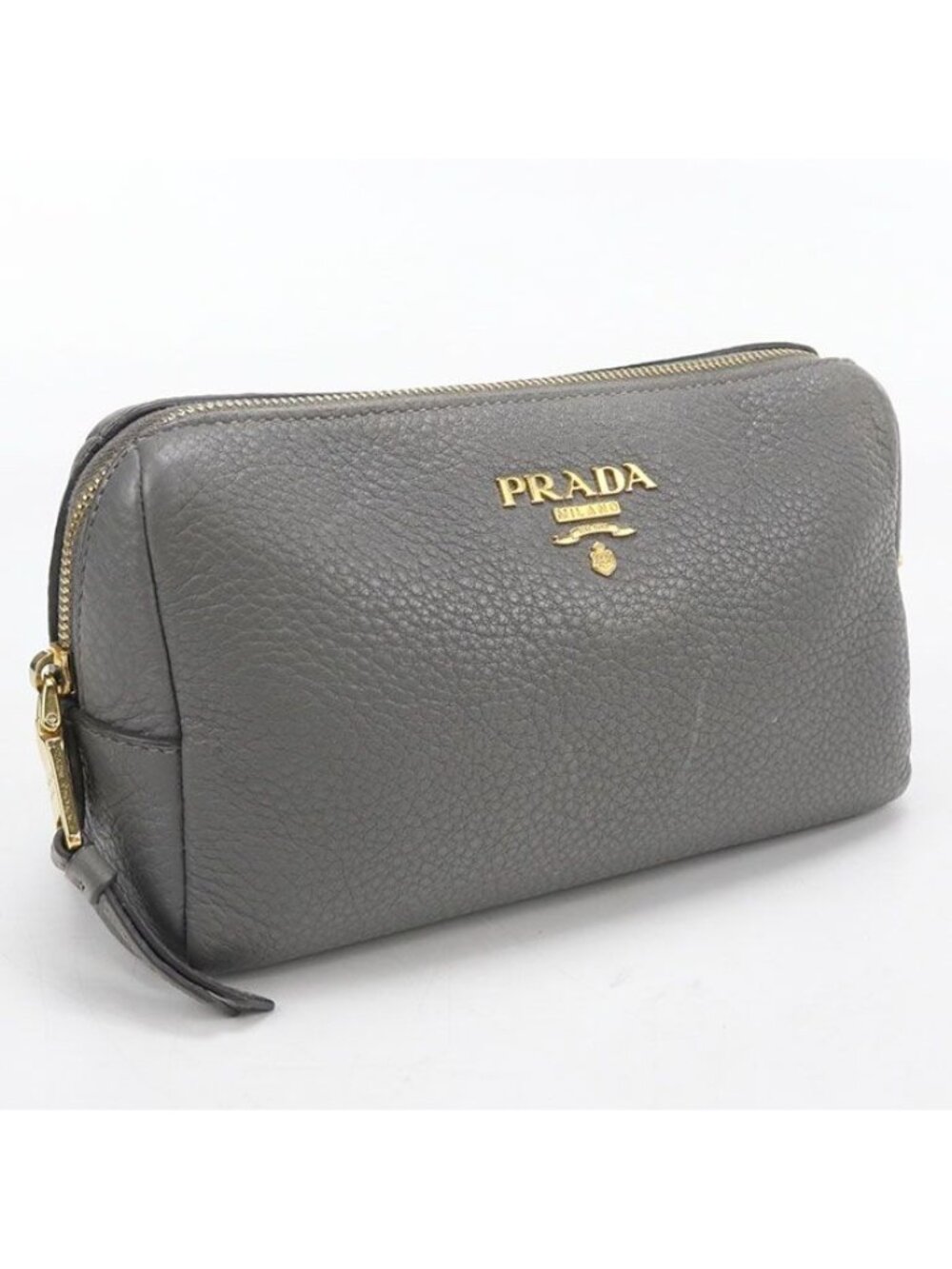 Prada Pouch Calfskin Gray
